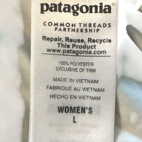 Patagonia Women's Fuzzy El Cap Khaki with Bleached Stone Zip-Up Vest Size Large - Picture 7 of 10